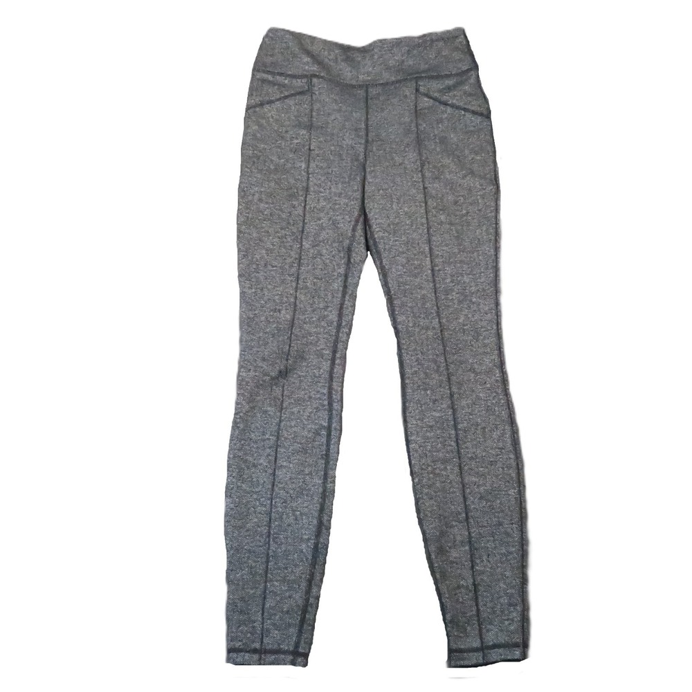 Duluth Trading Co NoGA Workday Leggings Womens XS Gray Herringbone Knit Slim Gym